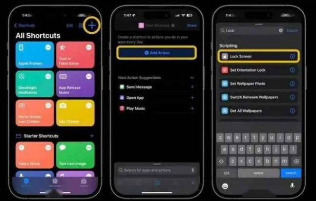 定南苹果14锁屏维修店分享iPhone14升级iOS16.4后如何创建锁屏快捷方式 