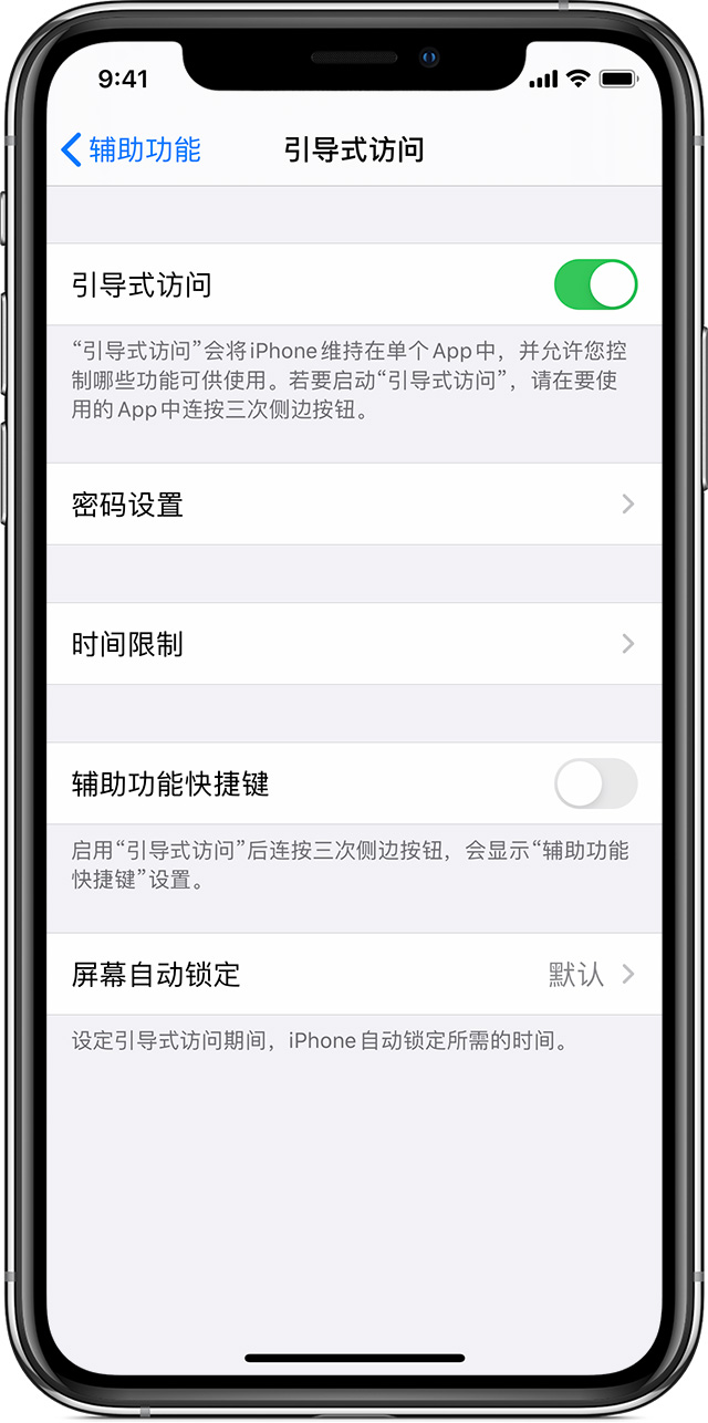 定南苹果手机维修分享如何在 iPhone 上退出引导式访问 