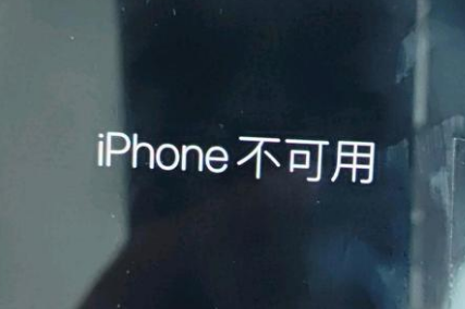 定南苹果服务网点分享锁屏界面显示“iPhone 不可用”如何解决 