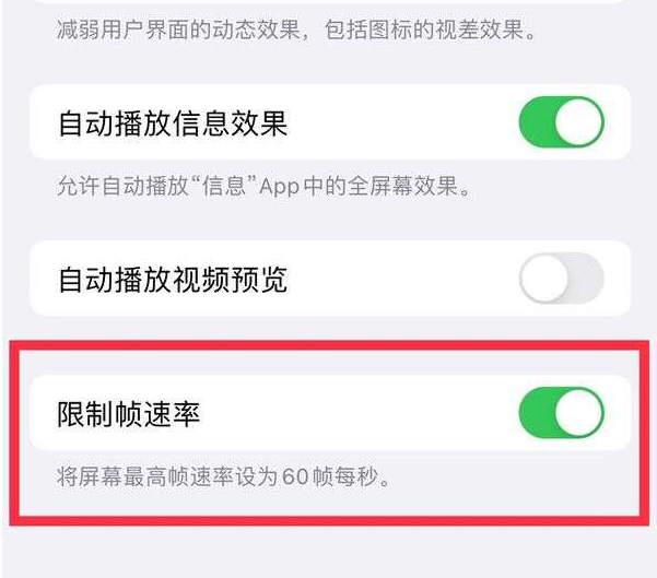 定南苹果13维修分享iPhone13 Pro高刷设置方法 